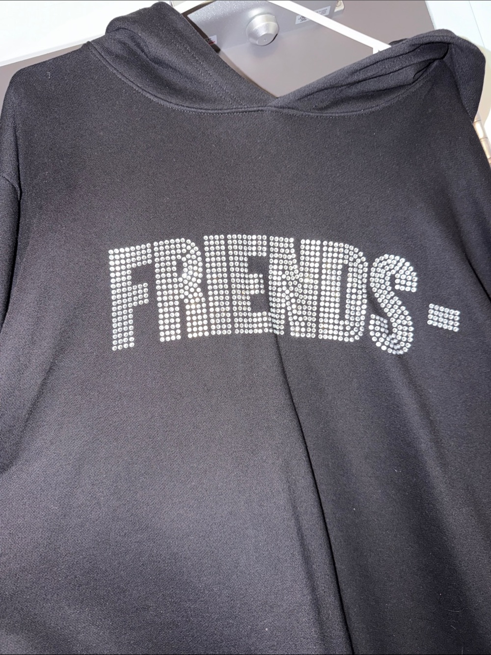 VLONE Black Rhinestone "FRIENDS" Crewneck Sweater